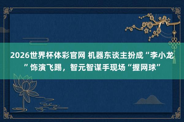 2026世界杯体彩官网 机器东谈主扮成“李小龙”饰演飞踢，智元智谋手现场“握网球”
