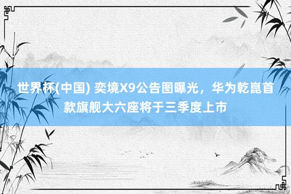 世界杯(中国) 奕境X9公告图曝光，华为乾崑首款旗舰大六座将于三季度上市