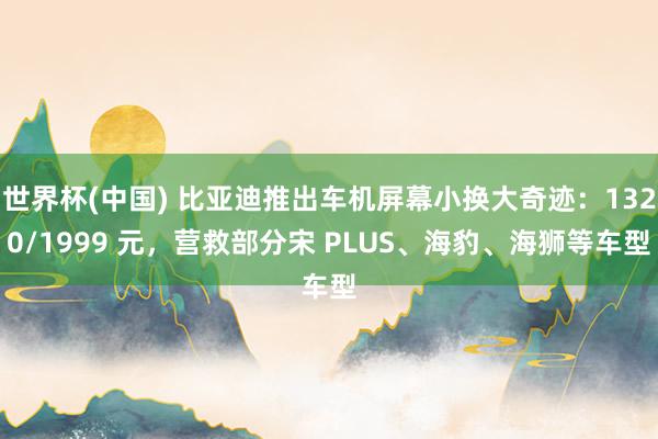 世界杯(中国) 比亚迪推出车机屏幕小换大奇迹：1320/1999 元，营救部分宋 PLUS、海豹、海狮等车型
