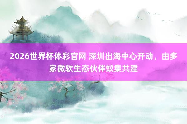 2026世界杯体彩官网 深圳出海中心开动，由多家微软生态伙伴蚁集共建