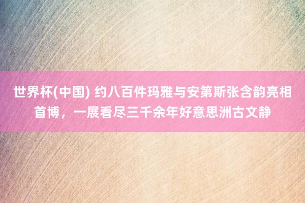 世界杯(中国) 约八百件玛雅与安第斯张含韵亮相首博，一展看尽三千余年好意思洲古文静