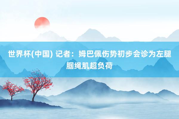 世界杯(中国) 记者：姆巴佩伤势初步会诊为左腿腘绳肌超负荷