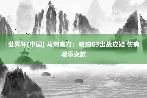 世界杯(中国) 马刺官方：哈珀G3出战成疑 伤病增添变数