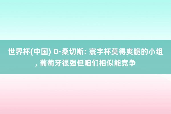 世界杯(中国) D·桑切斯: 寰宇杯莫得爽脆的小组， 葡萄牙很强但咱们相似能竞争