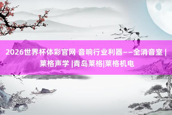 2026世界杯体彩官网 音响行业利器——全消音室 | 莱格声学 |青岛莱格|莱格机电