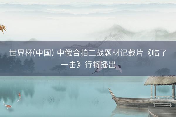 世界杯(中国) 中俄合拍二战题材记载片《临了一击》行将播出