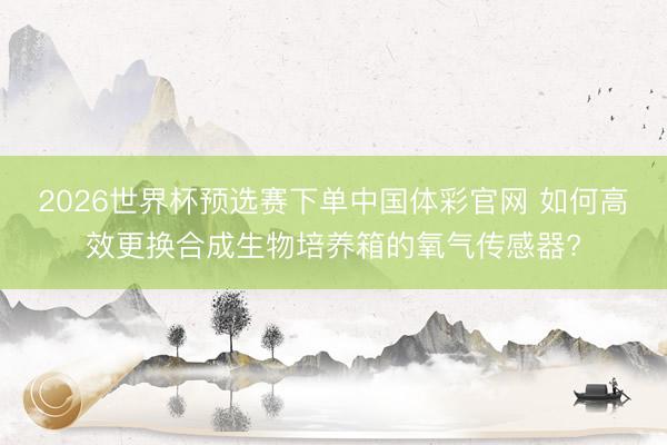 2026世界杯预选赛下单中国体彩官网 如何高效更换合成生物培养箱的氧气传感器?