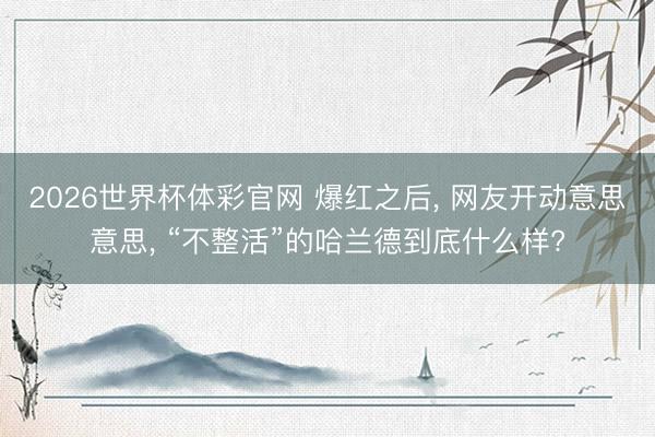2026世界杯体彩官网 爆红之后， 网友开动意思意思， “不整活”的哈兰德到底什么样?