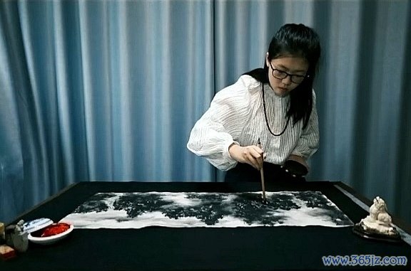 墨香里的17岁：方紫印国画意境