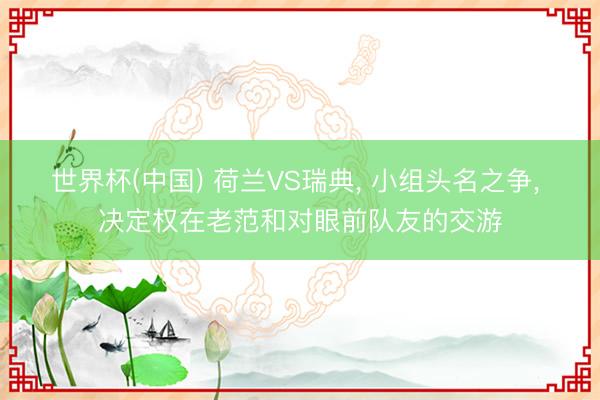 世界杯(中国) 荷兰VS瑞典, 小组头名之争, 决定权在老范和对眼前队友的交游